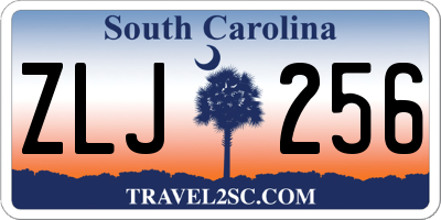 SC license plate ZLJ256