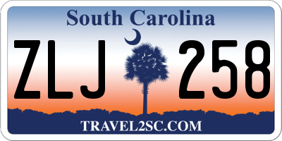 SC license plate ZLJ258