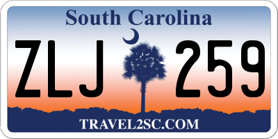 SC license plate ZLJ259