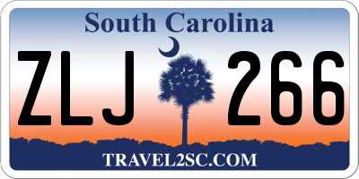 SC license plate ZLJ266