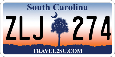 SC license plate ZLJ274