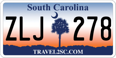SC license plate ZLJ278