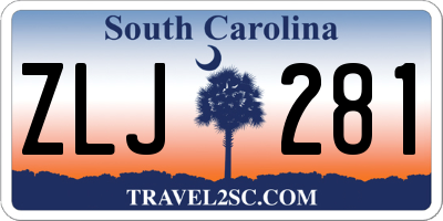 SC license plate ZLJ281