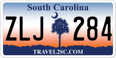 SC license plate ZLJ284
