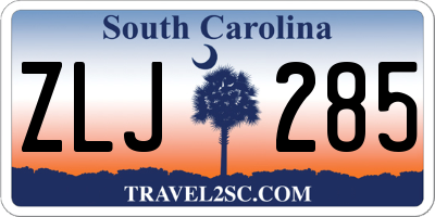 SC license plate ZLJ285