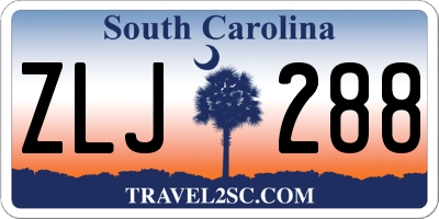SC license plate ZLJ288