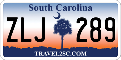 SC license plate ZLJ289