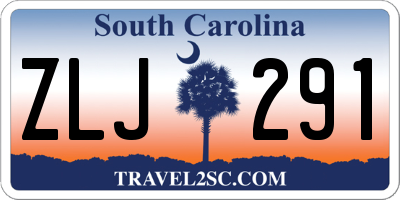 SC license plate ZLJ291