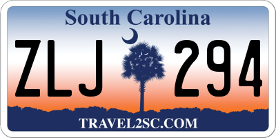 SC license plate ZLJ294