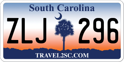 SC license plate ZLJ296