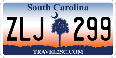 SC license plate ZLJ299