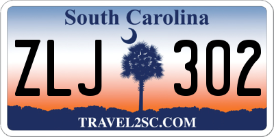 SC license plate ZLJ302