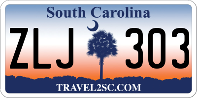 SC license plate ZLJ303
