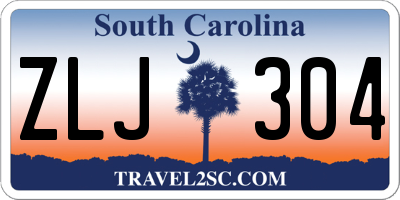 SC license plate ZLJ304