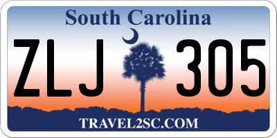 SC license plate ZLJ305