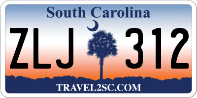 SC license plate ZLJ312