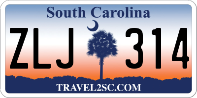SC license plate ZLJ314