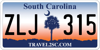 SC license plate ZLJ315
