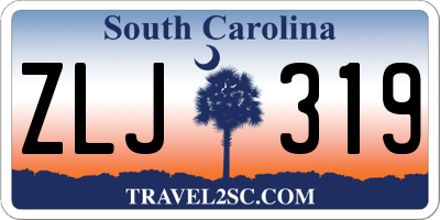 SC license plate ZLJ319