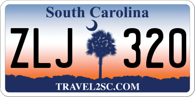 SC license plate ZLJ320