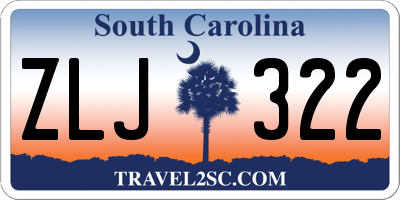 SC license plate ZLJ322
