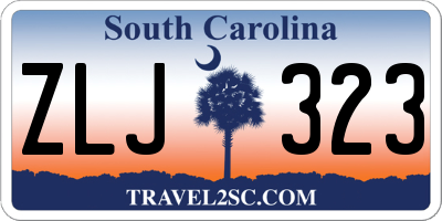 SC license plate ZLJ323