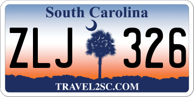 SC license plate ZLJ326