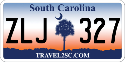 SC license plate ZLJ327