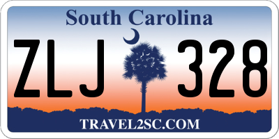 SC license plate ZLJ328