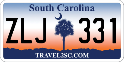 SC license plate ZLJ331