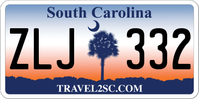 SC license plate ZLJ332