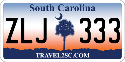 SC license plate ZLJ333