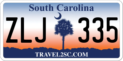 SC license plate ZLJ335