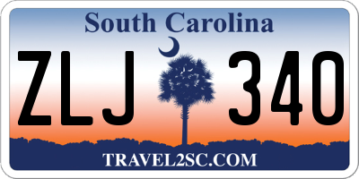 SC license plate ZLJ340
