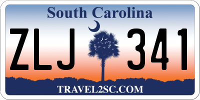 SC license plate ZLJ341