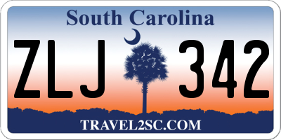 SC license plate ZLJ342