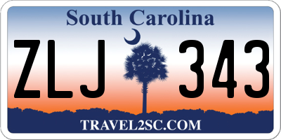SC license plate ZLJ343