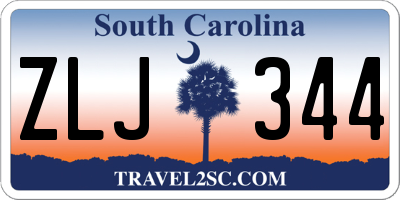 SC license plate ZLJ344