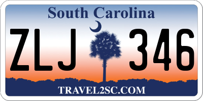 SC license plate ZLJ346