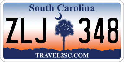 SC license plate ZLJ348