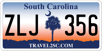 SC license plate ZLJ356