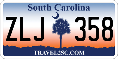 SC license plate ZLJ358