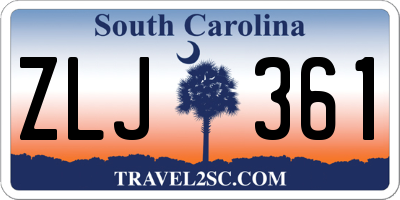 SC license plate ZLJ361