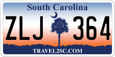 SC license plate ZLJ364