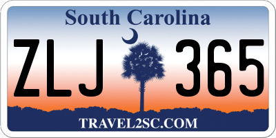 SC license plate ZLJ365