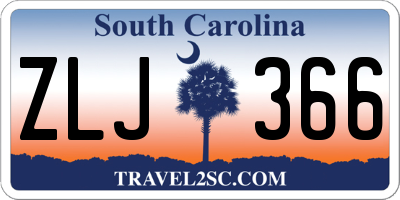 SC license plate ZLJ366