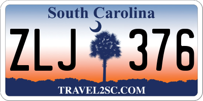 SC license plate ZLJ376