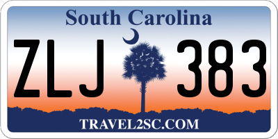 SC license plate ZLJ383