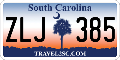 SC license plate ZLJ385