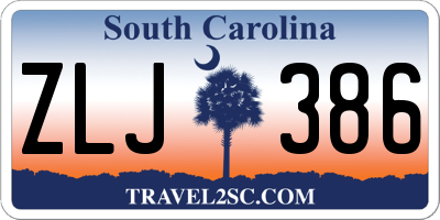 SC license plate ZLJ386